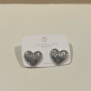 Silver Heart Earrings
